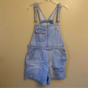 ZARA/Trafaluc Short Overalls Shortalls Denim Embroidered Medium Airplane